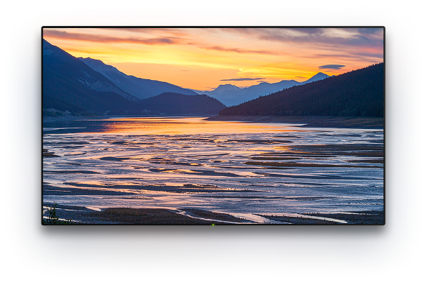 TV with a background image