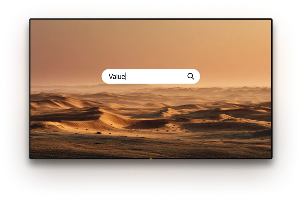 TV with a background image