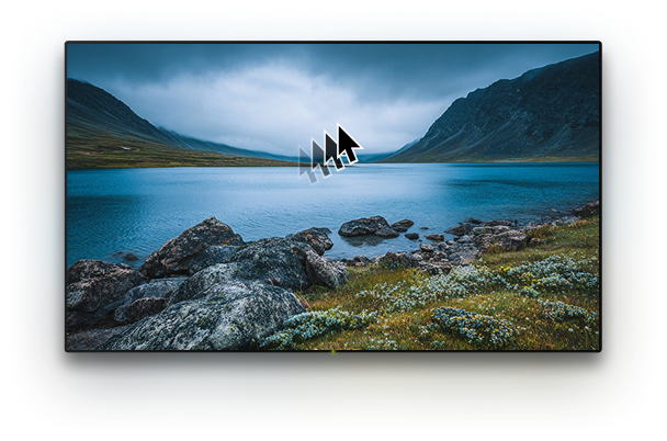 TV with a background image