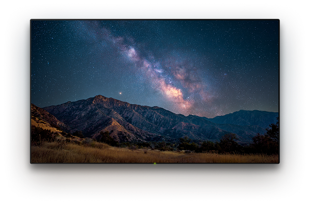 TV with a background image