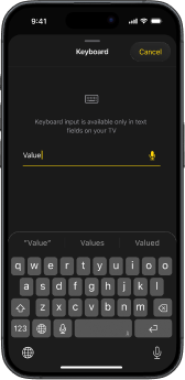 TVRem interface with a keyboard